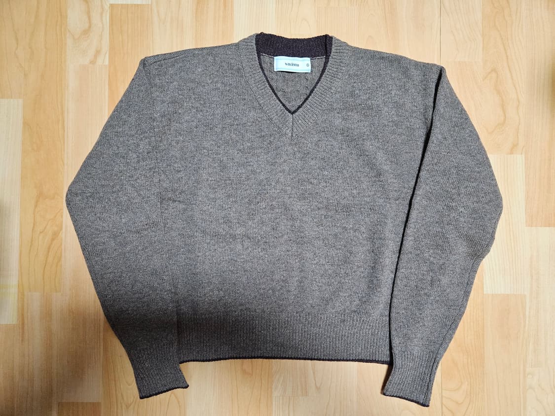 웨이비니스 드리프트 레이어드 브이넥 니트 브라운 1사이즈 상품이미지3