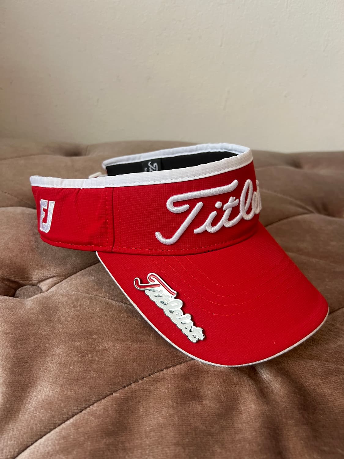 타이틀리스트 레드 로고 선바이져 선캡 골프모자 상품이미지2