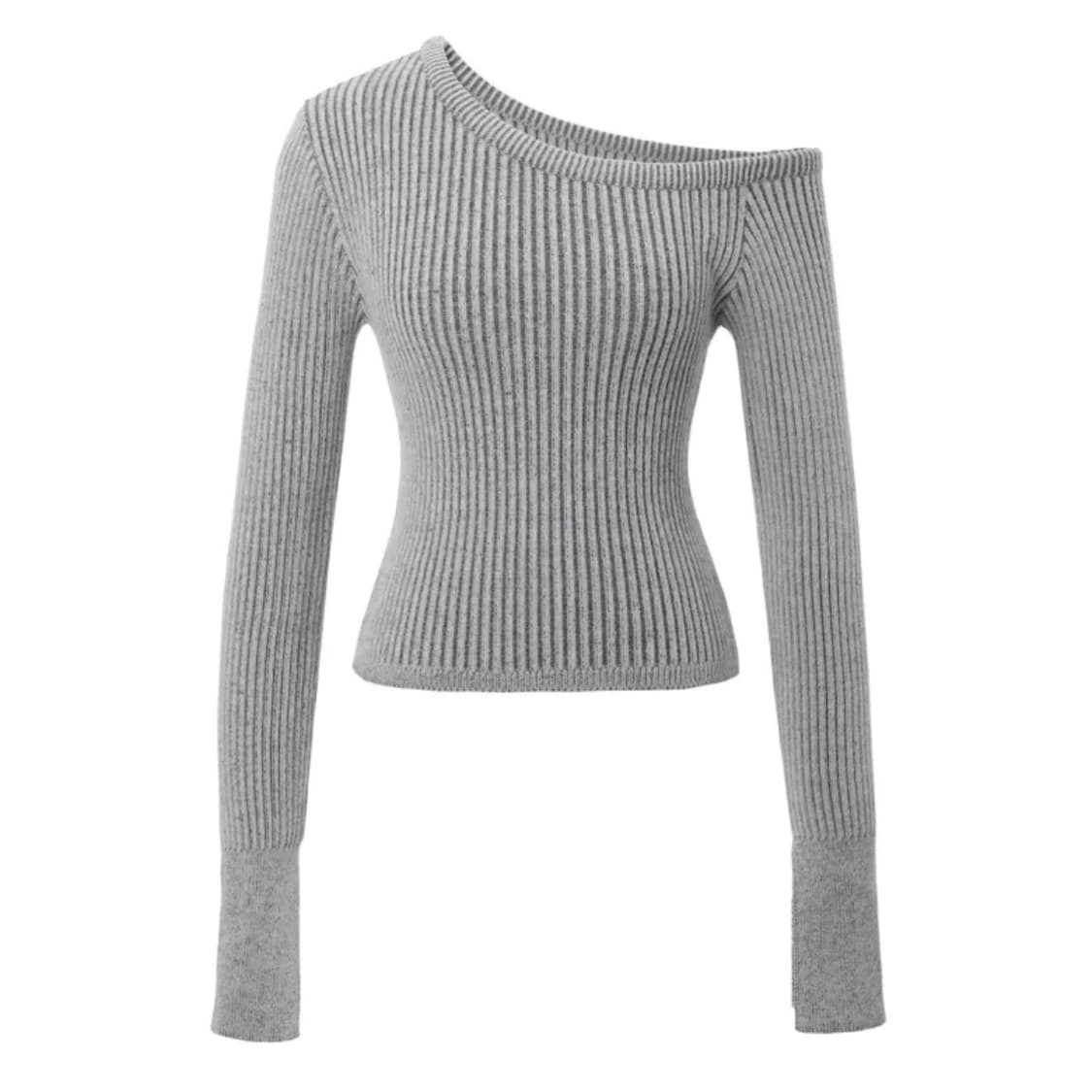 카키포인트 Unbal Combi Knit Top  상품이미지1