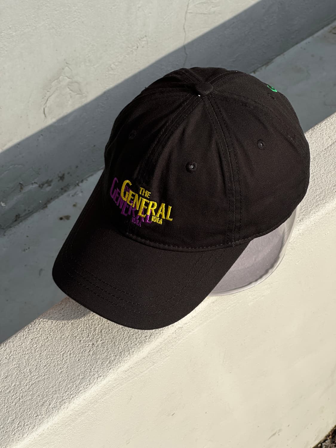 [F] 제네럴 아이디어 로고 블랙 볼캡 모자 상품이미지2