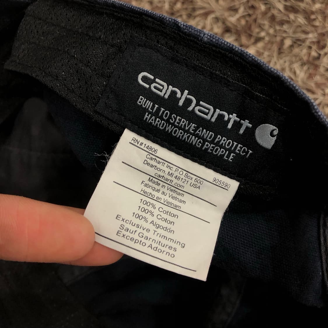 칼하트 사각로고 볼캡 상품이미지7