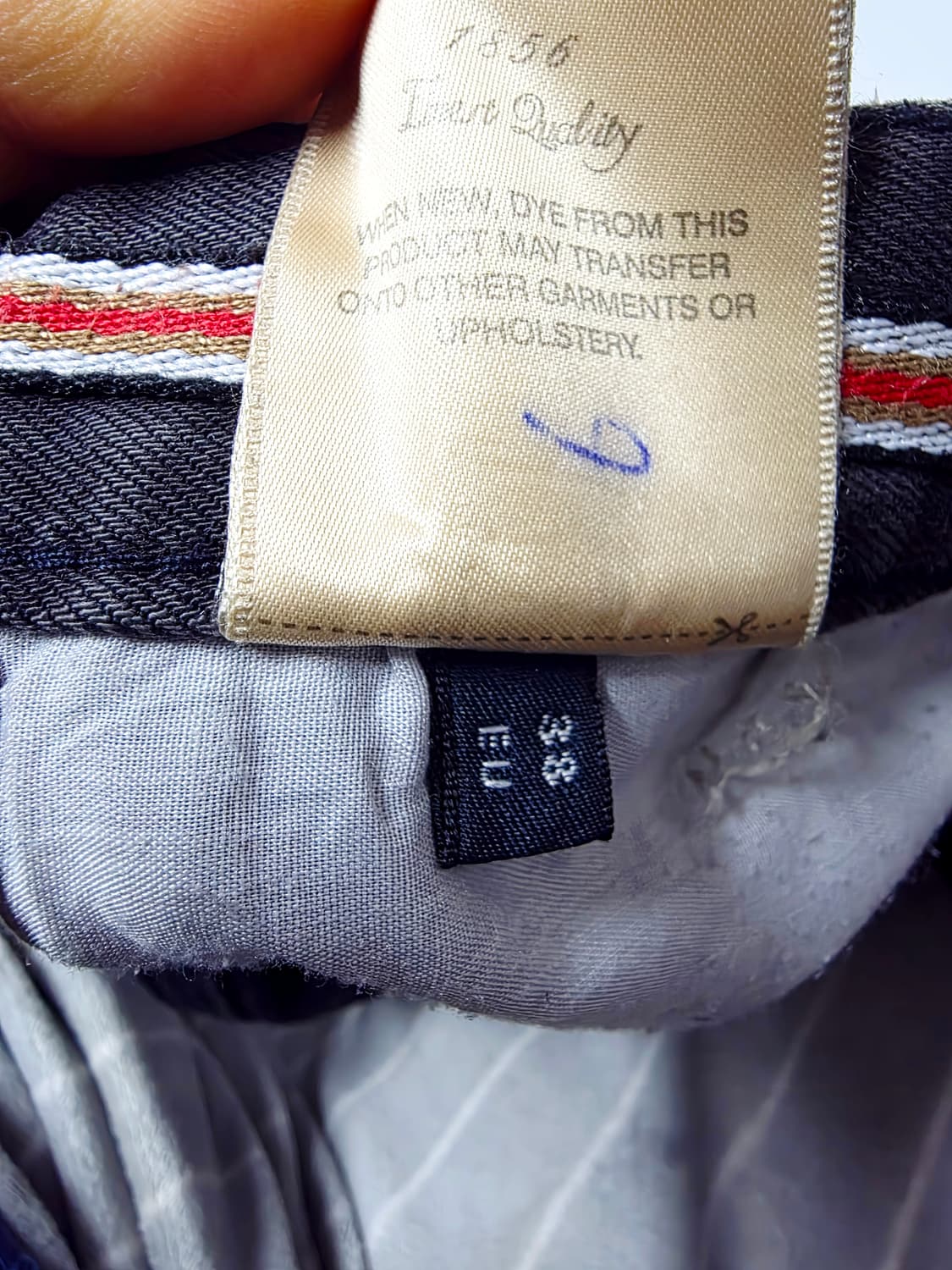 버버리 브리트 라인 빈티지 흑청 오일 워싱 데님 팬츠 38인치(허리5 상품이미지7