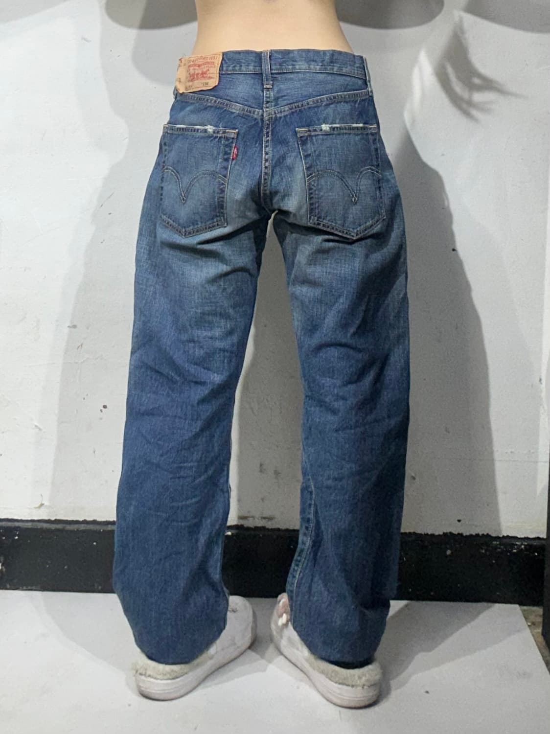 리바이스 501 중청 워싱 데님 청바지 30 상품이미지3