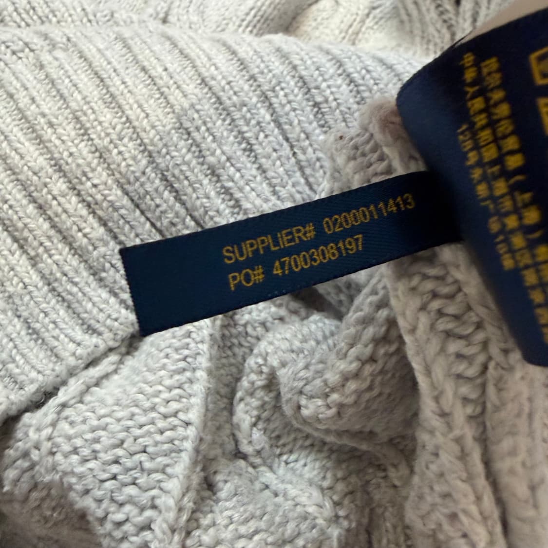 폴로 랄프로렌 그레이 케이블 니트  상품이미지6