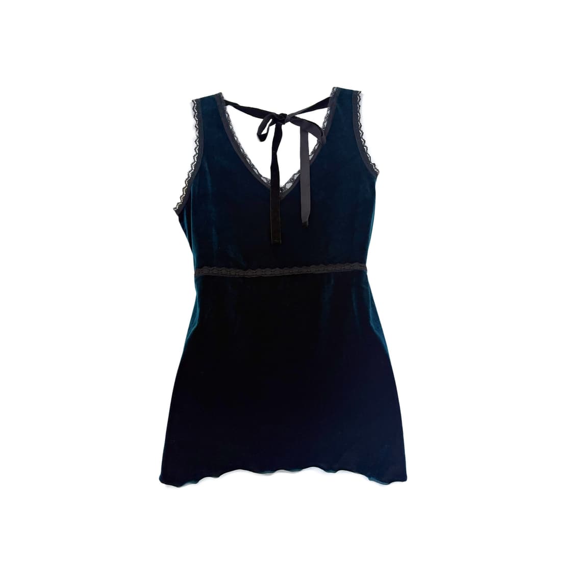 teal velvet ribbon top 상품이미지3