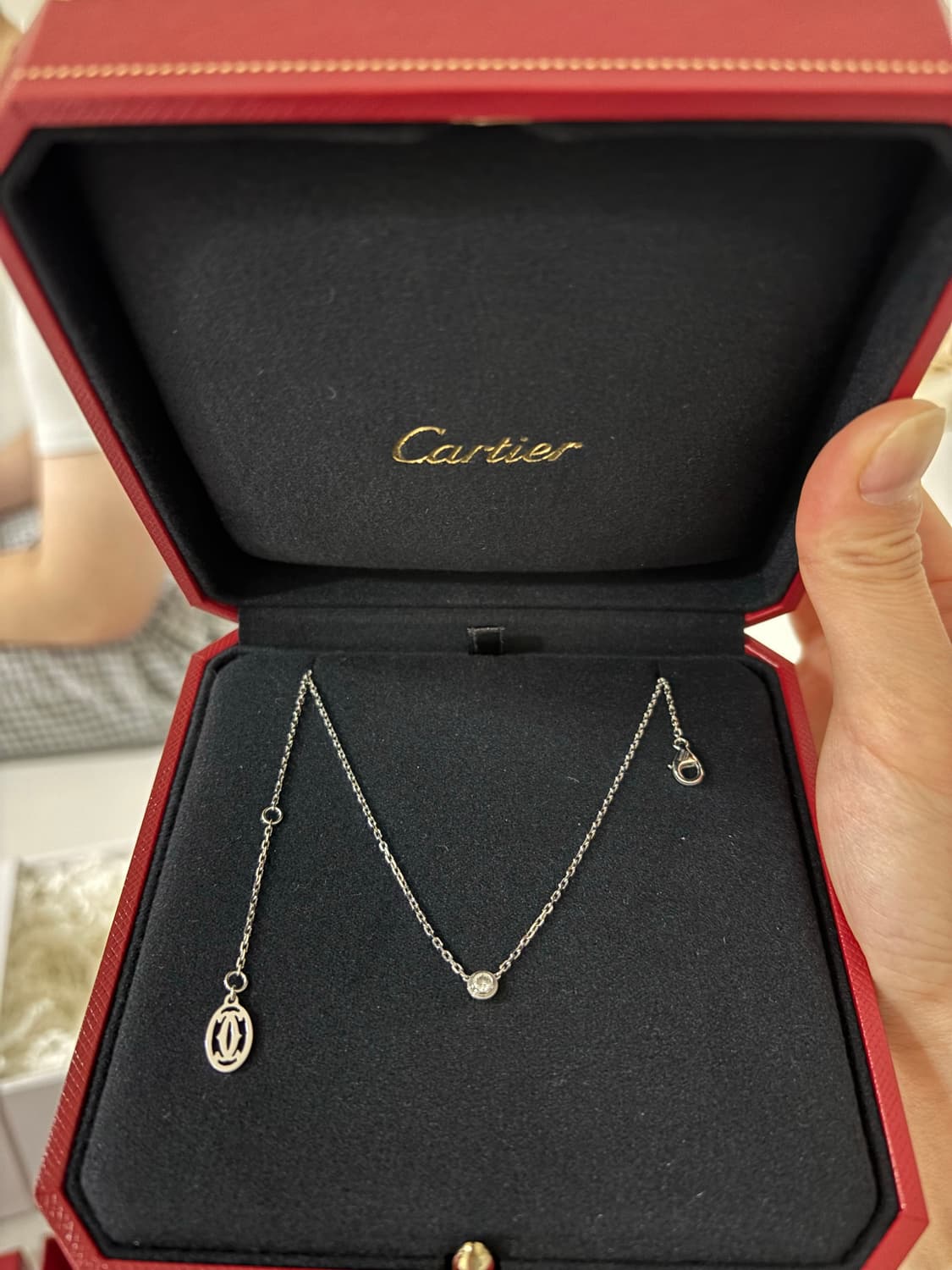까르띠에 다무르 펜던트 네크리스 스몰 화이트 골드 다이아몬드 0.09캐럿 상품이미지2