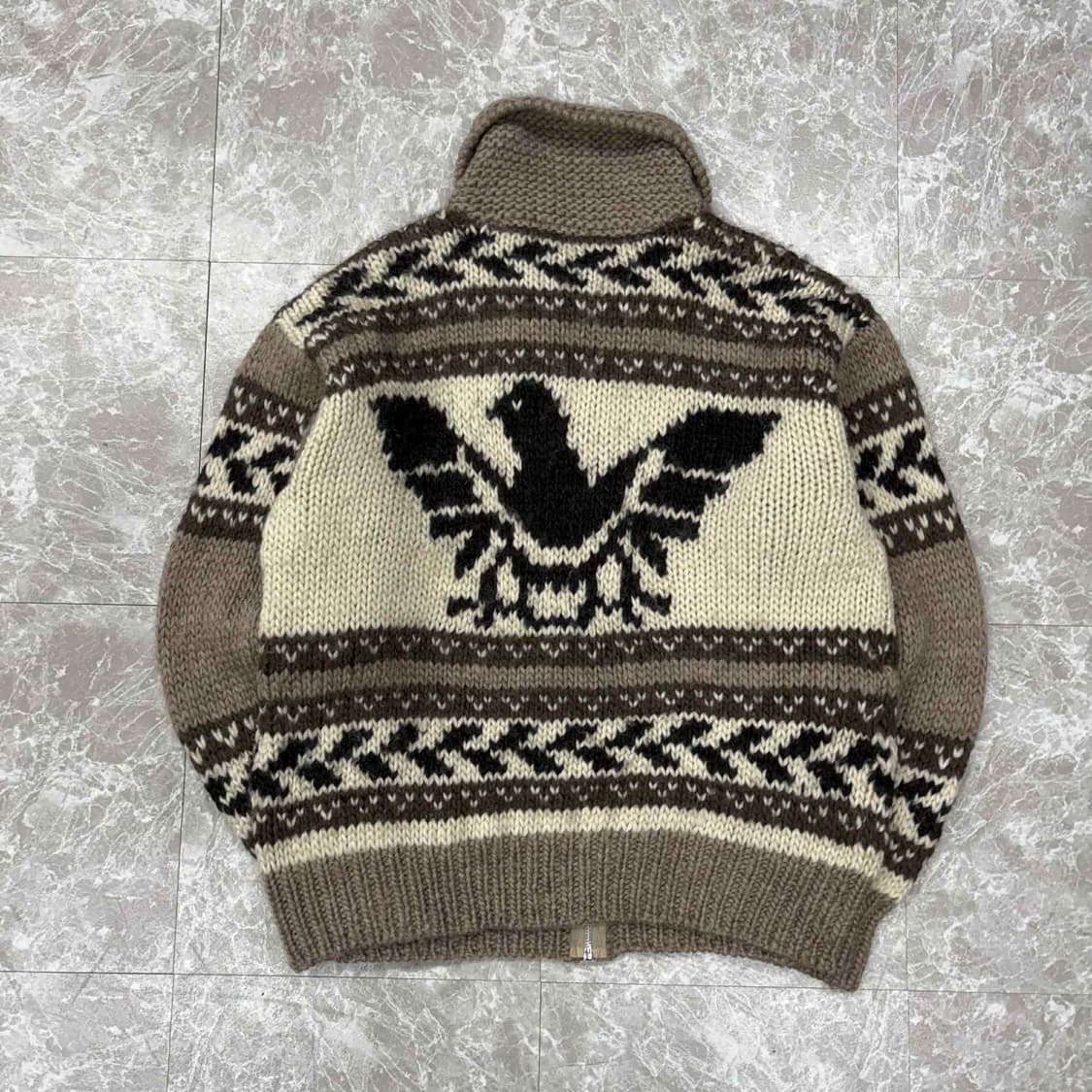 JPN 일본빈티지 노르딕 울 니트집업(M) 상품이미지3