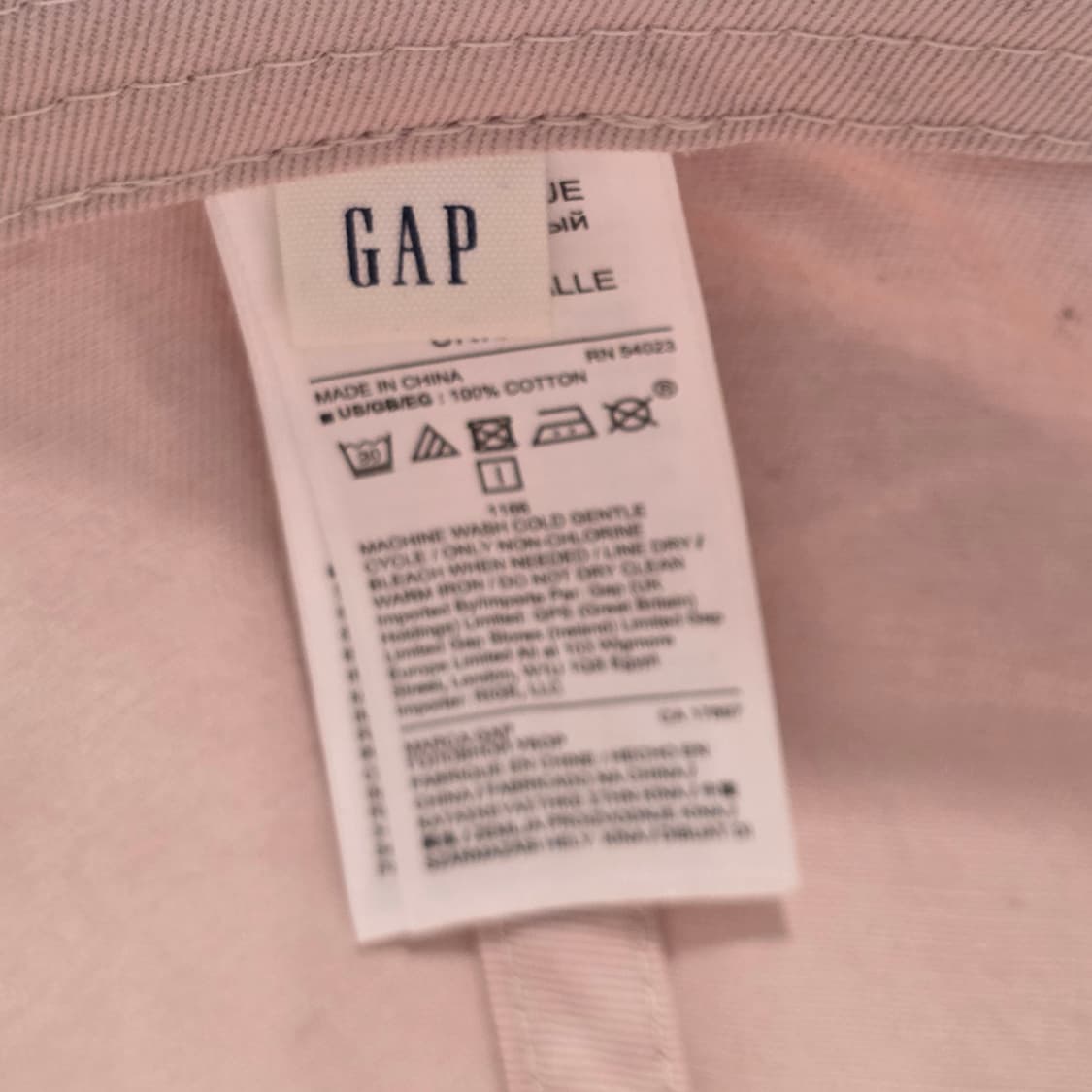 p7-10:갭 로고 코튼 볼캡 핑크(조절 가능, 약 55~59cm) 상품이미지8