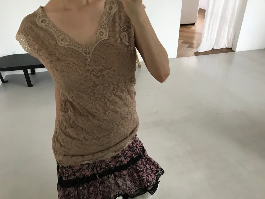 vintage lace sleeveless 상품이미지5