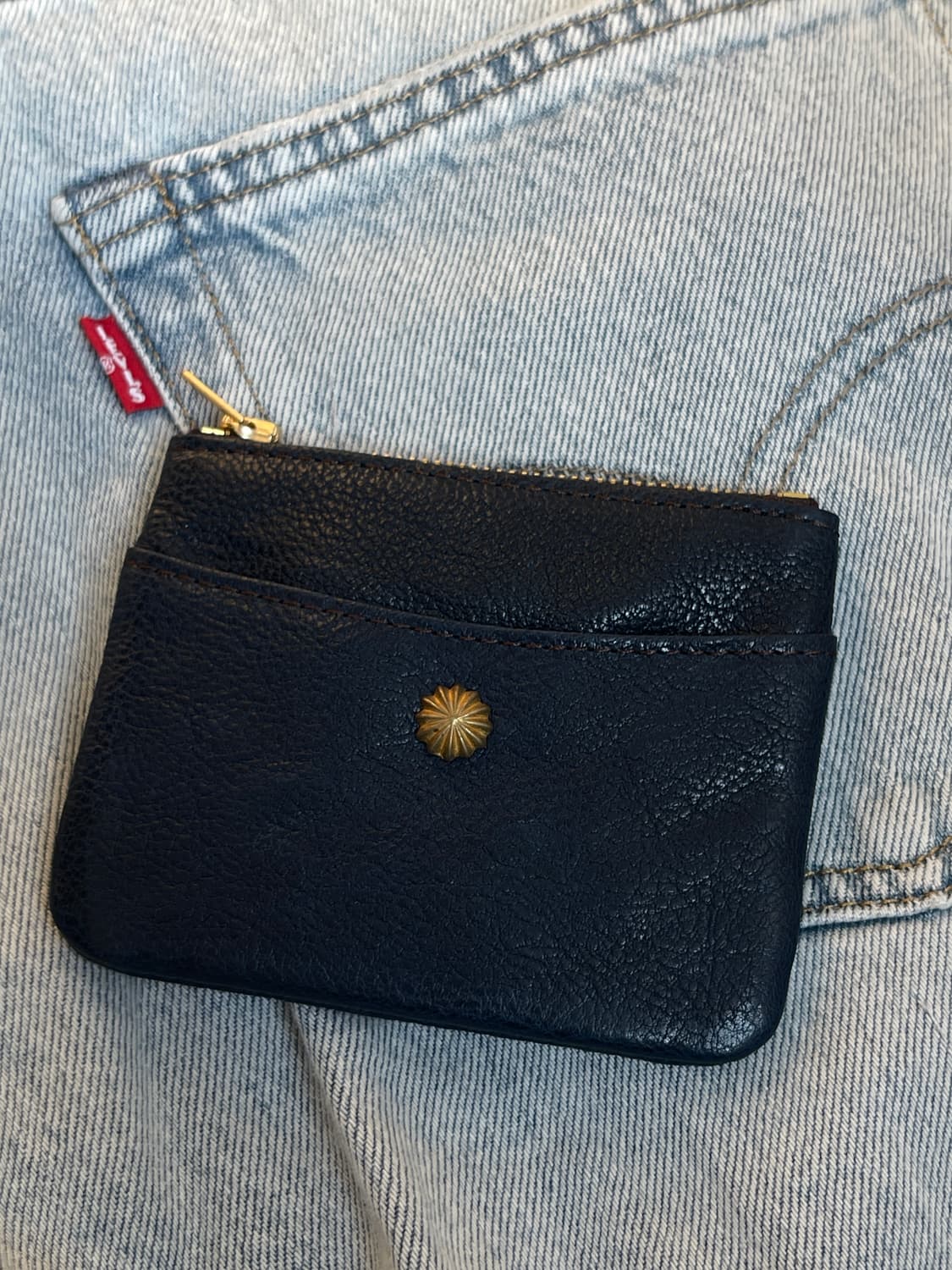 빈티지 리벳 미니 가죽지갑 상품이미지3