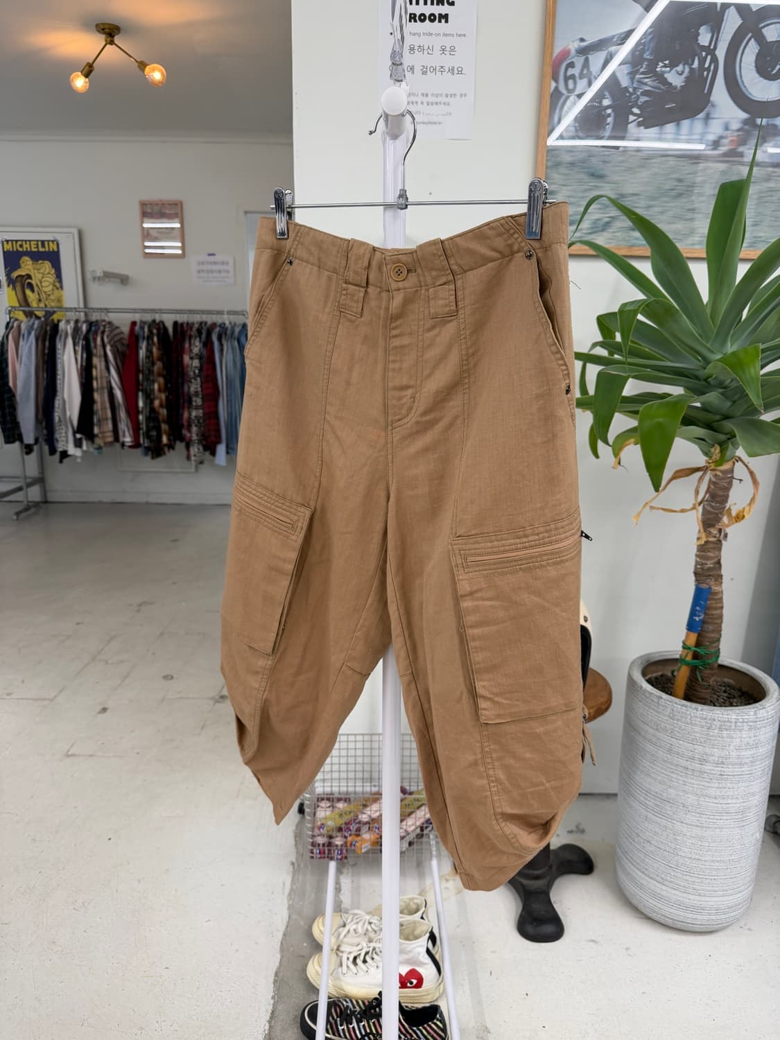 일본빈티지 와이드 7부바지 상품이미지5