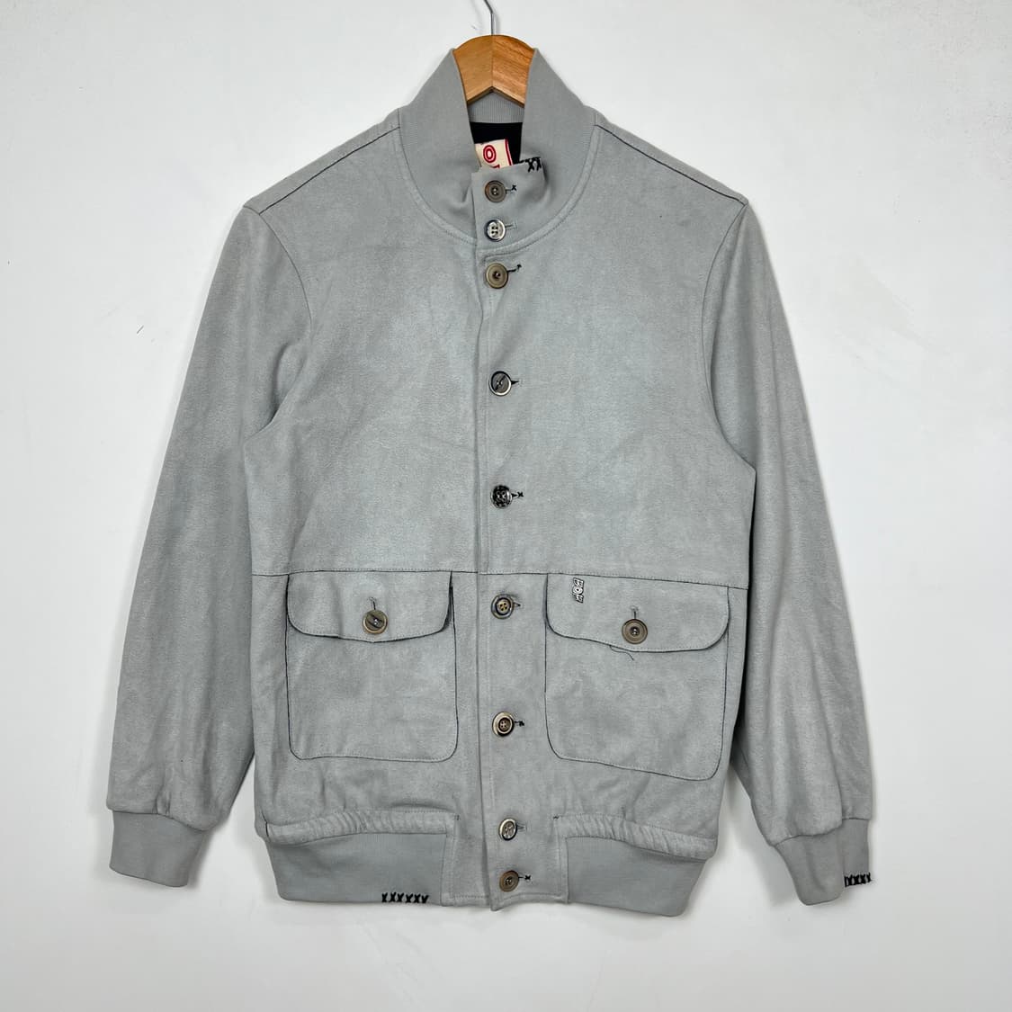 BOB Italy 스티치 스웨이드 버튼 자켓 상품이미지1