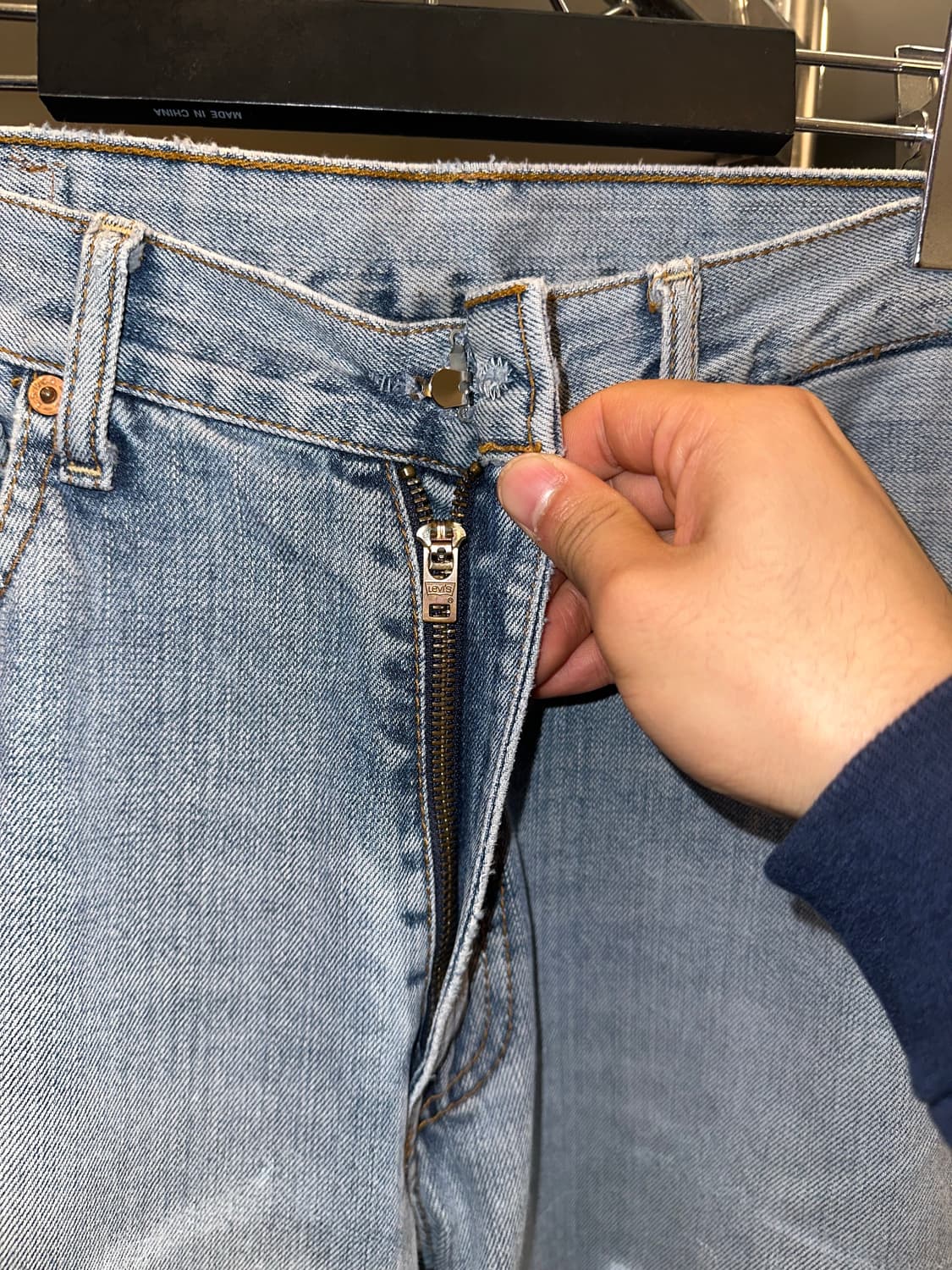 00‘s Levi’s 503 japan stencil work denim 상품이미지7