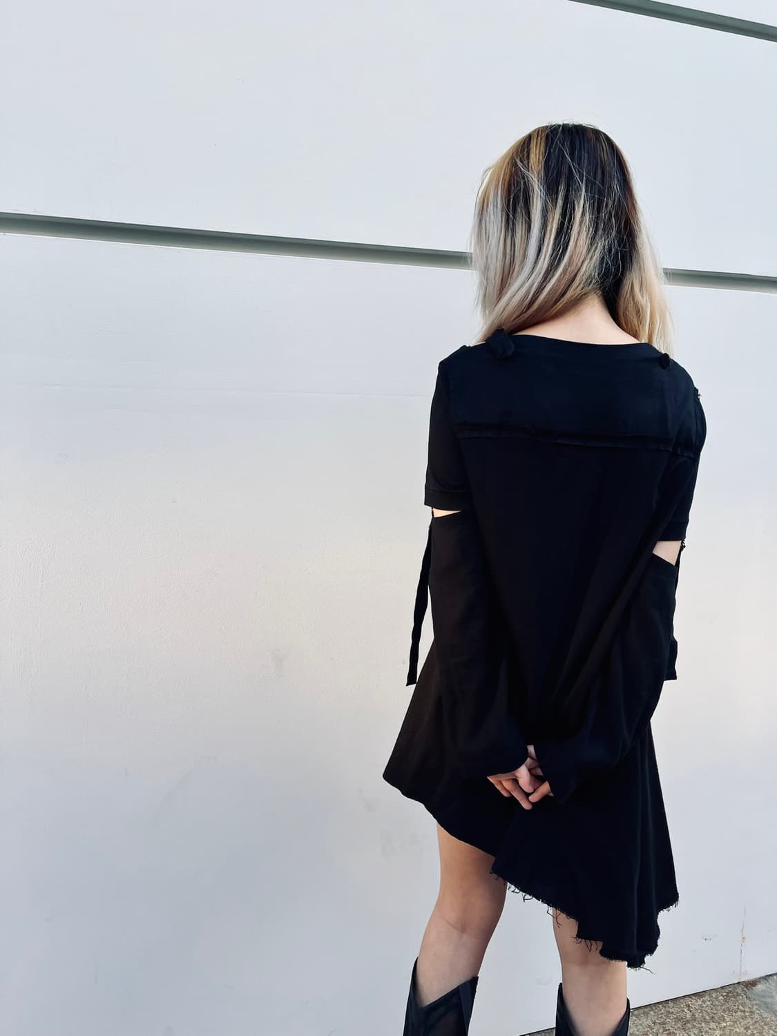 언더커버 수언더커버 언밸런스 디테일 코튼 롱 슬리브 상품이미지6