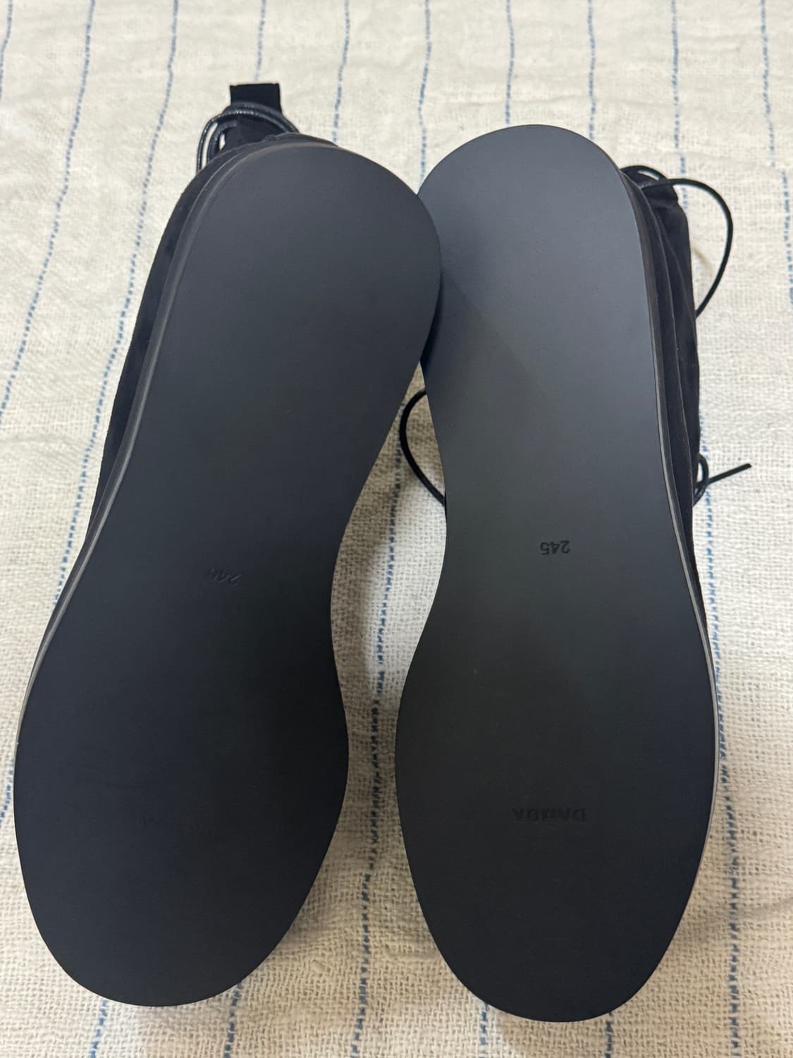 스웨이드 레이스업 부츠 블랙 상품이미지4