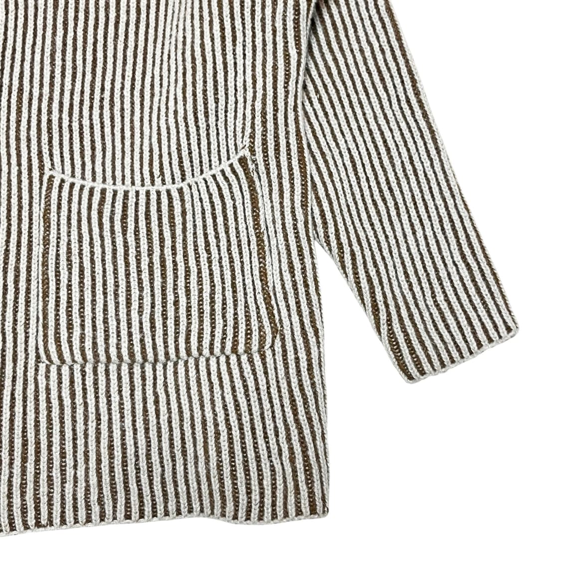 Turtleneck Stripe Knit Zip-Up Cardigan 상품이미지3