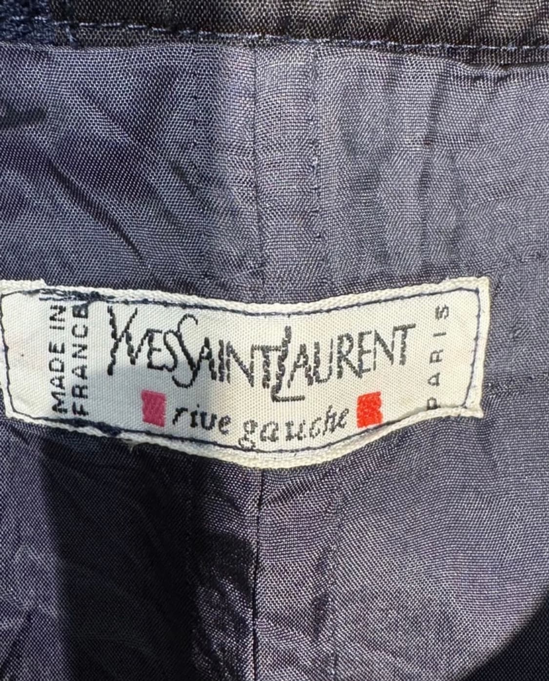 [9888]YVES SAINT LAURENT navy dots skirt 상품이미지3