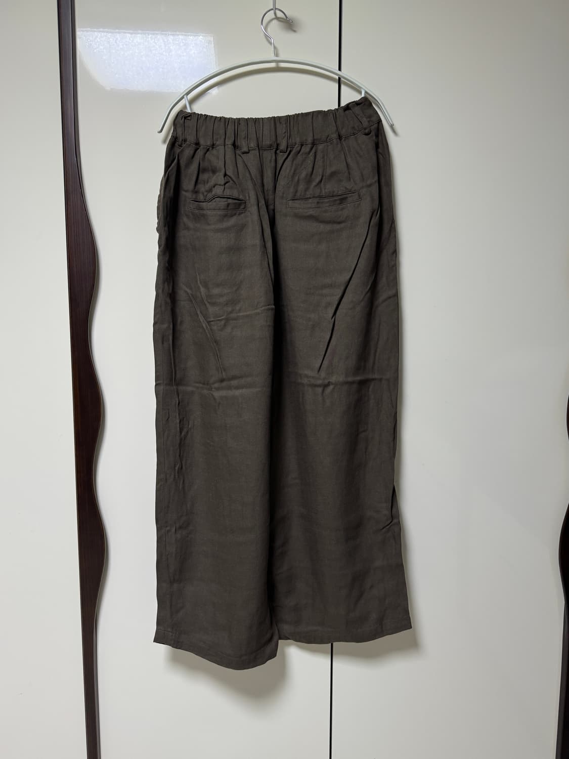 말렌 유니섹스 내추럴 와이드팬츠 브라운 1size 상품이미지4