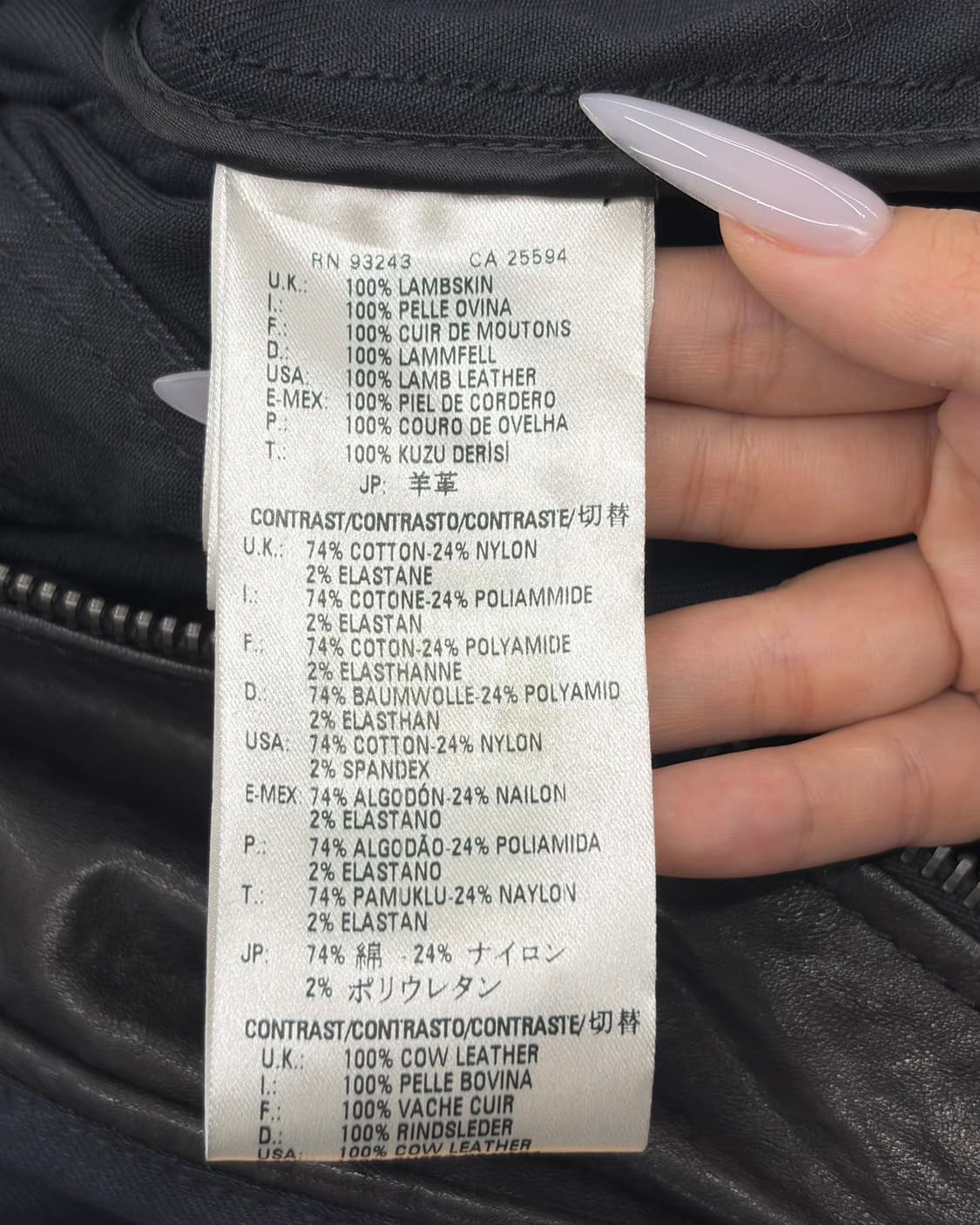 디젤 블랙 골드 가죽 자켓  상품이미지8