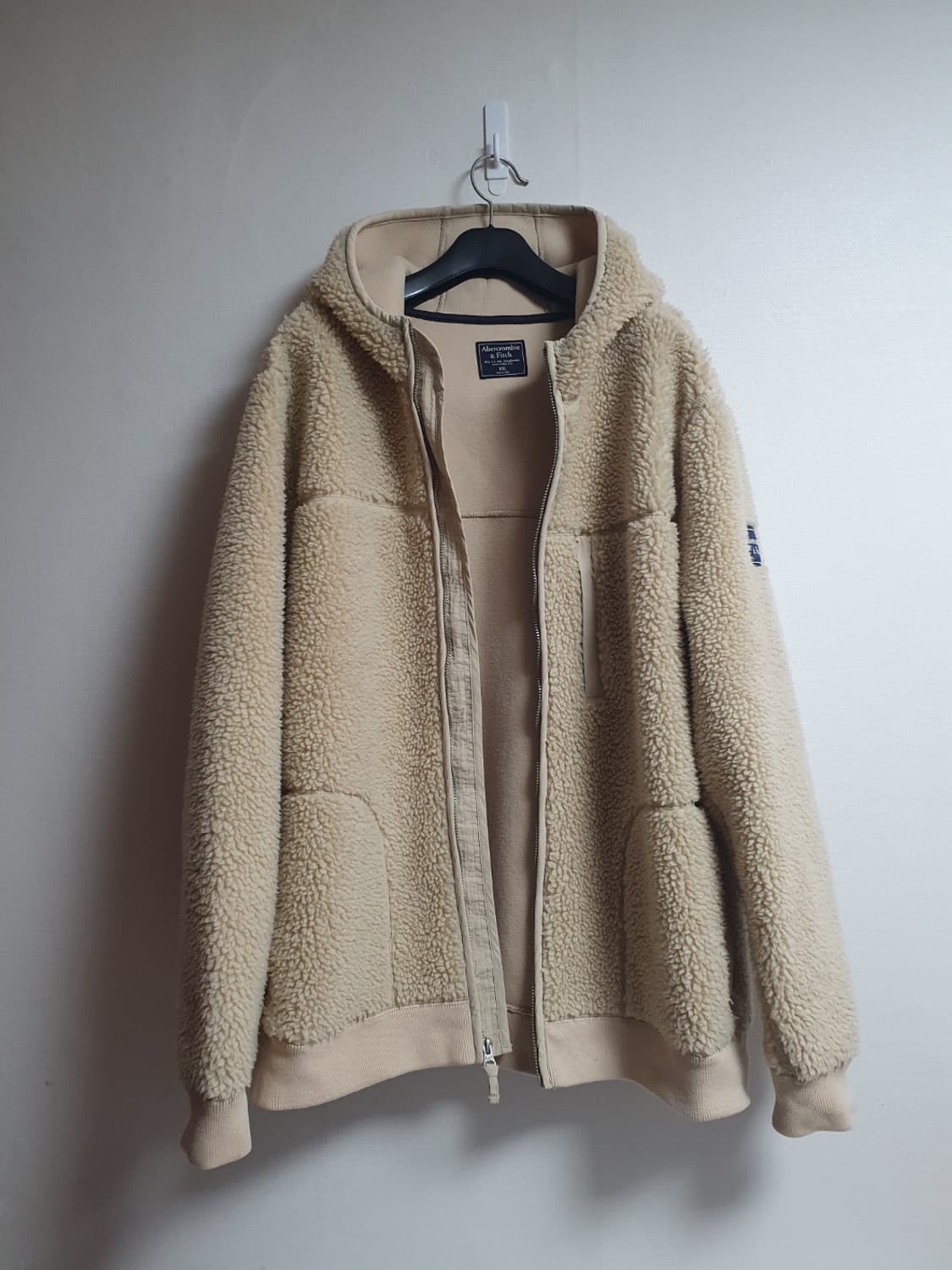 택포가 아베크롬비 자켓 후리스 베이지 플리스 xxl 상품이미지4