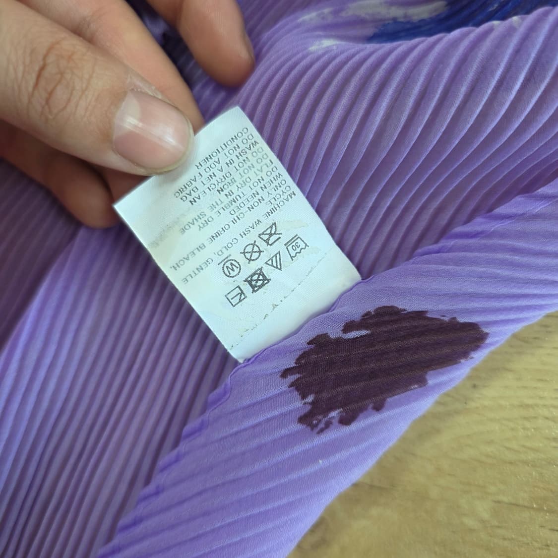 Issey Miyake 이세이미야케 플리츠 스카프 퍼플 스카프 상품이미지6