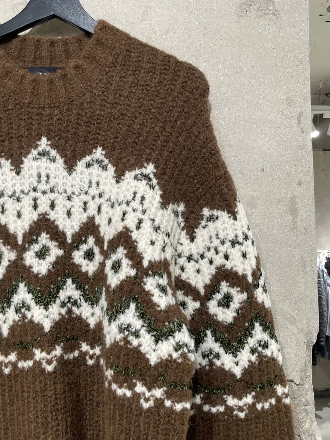 타임 옴므 22F/W 브라운 노르딕 알파카 울 스웨터 상품이미지3