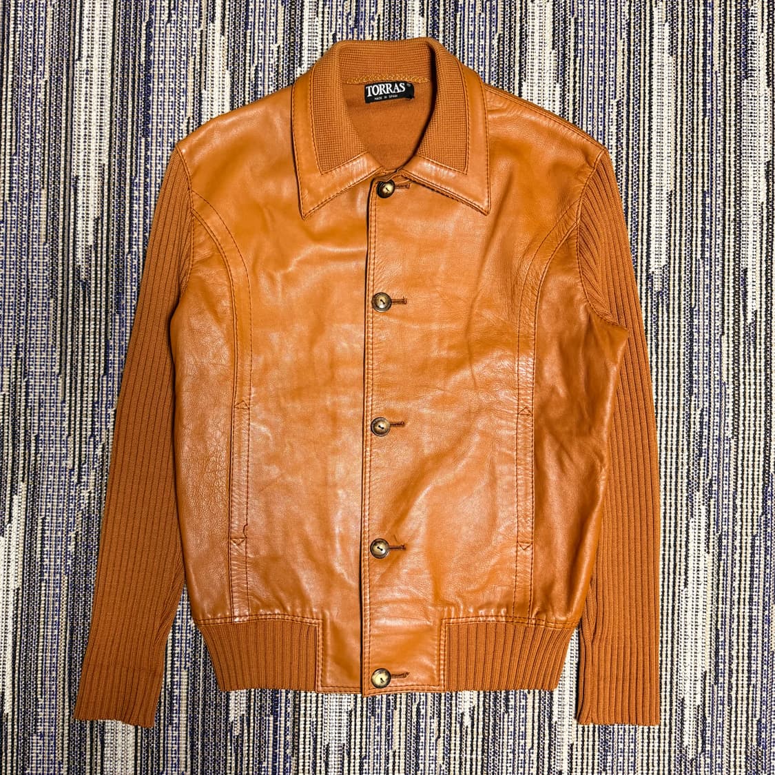 TORRAS 울 레더 콤비 자켓 상품이미지1