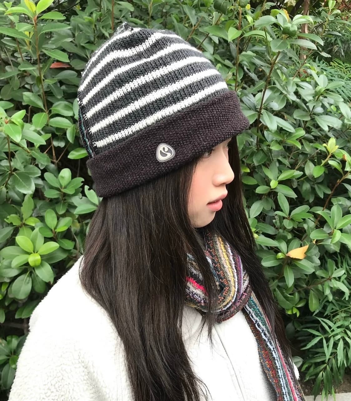 코이세이오 패치워크 비니 브라운 상품이미지3