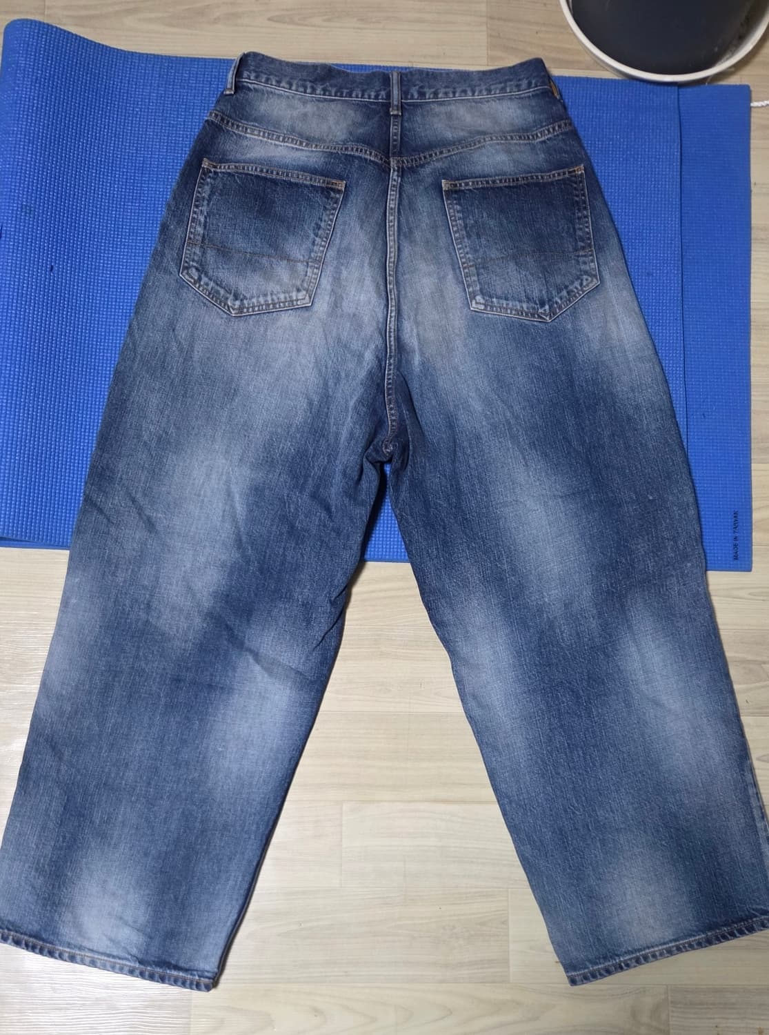 안셀름 에이징 와이드 5p 데님 팬츠 인디고 사이즈1  ancellm 상품이미지2