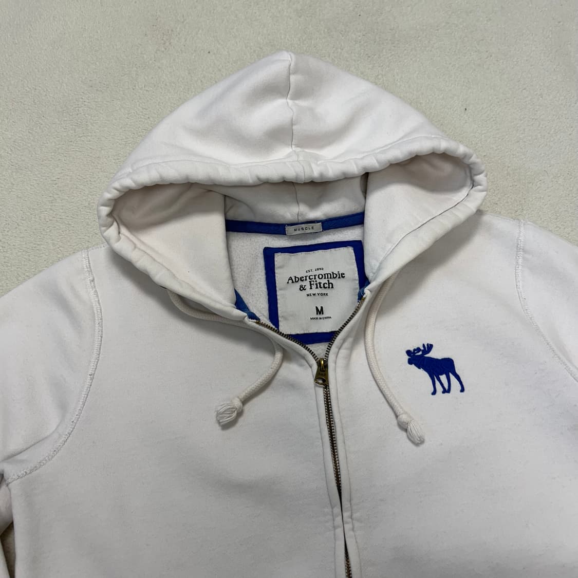 Abercrombie White Hoodie Zip-up 상품이미지5