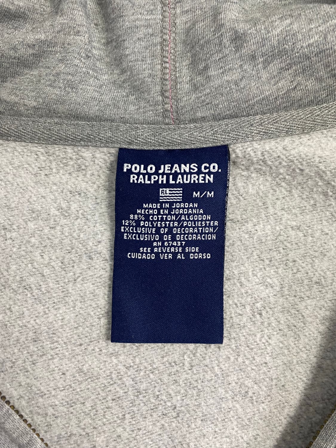 폴로 진스 컴퍼니 사이드로고 후드집업 M <457> 상품이미지5