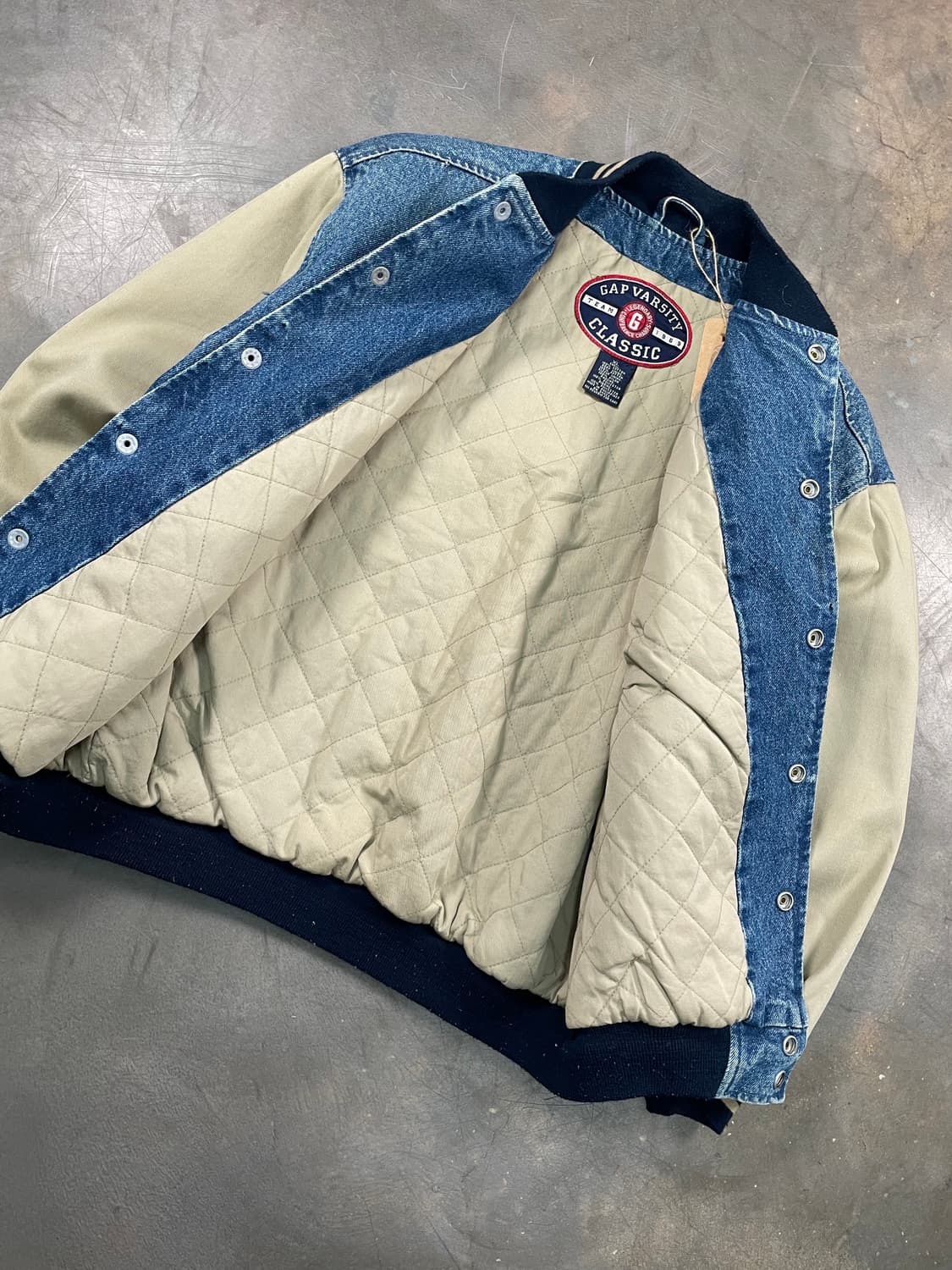 90-00s 갭 데님 바시티 자켓 상품이미지3