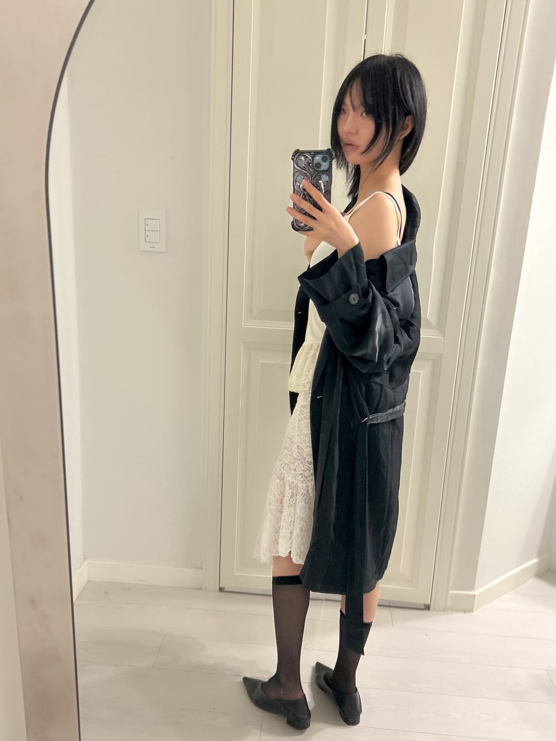 Satin Trench Coat / 빈티지 트렌치 코트 상품이미지3