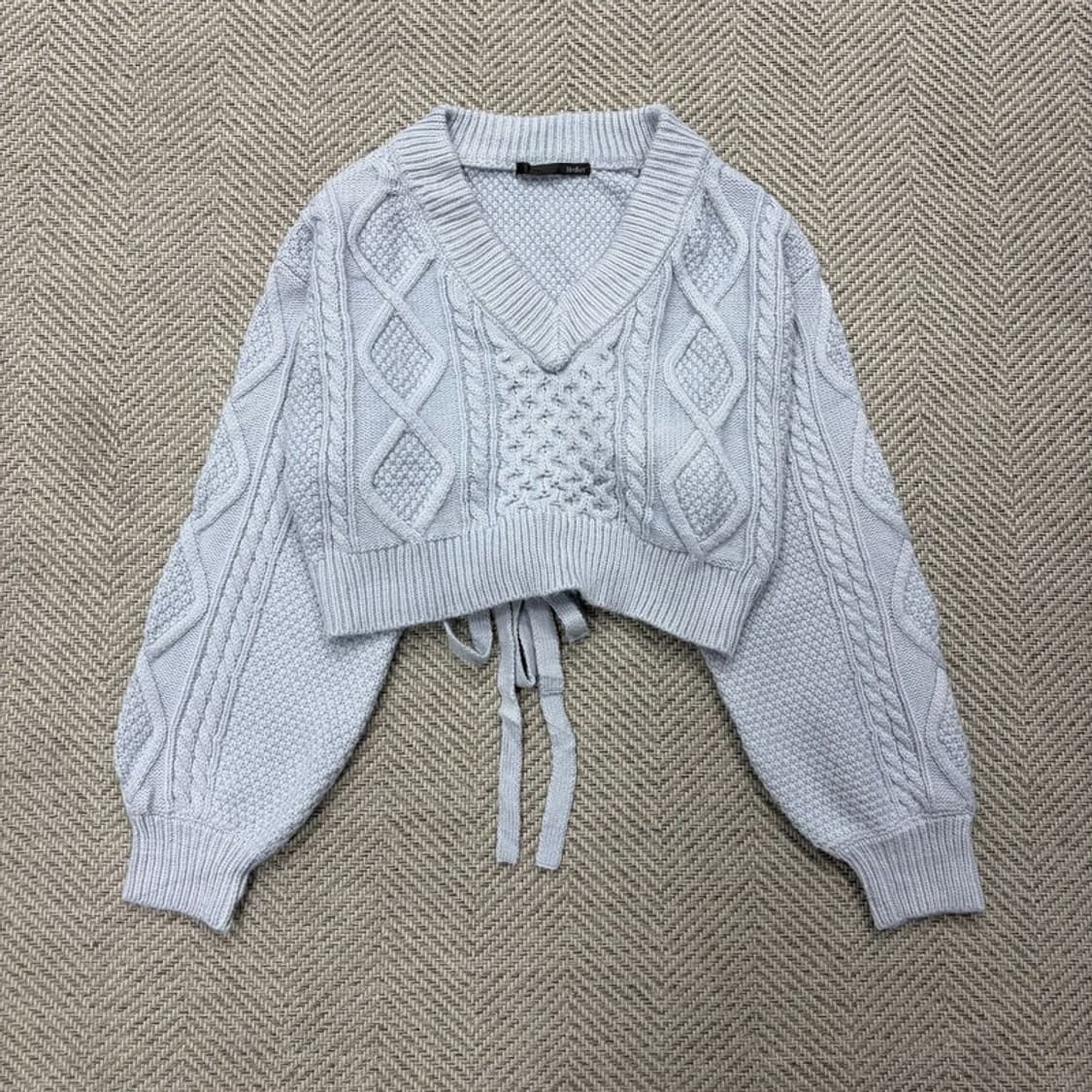 Heather 브이넥 크롭 니트 v2550 상품이미지1