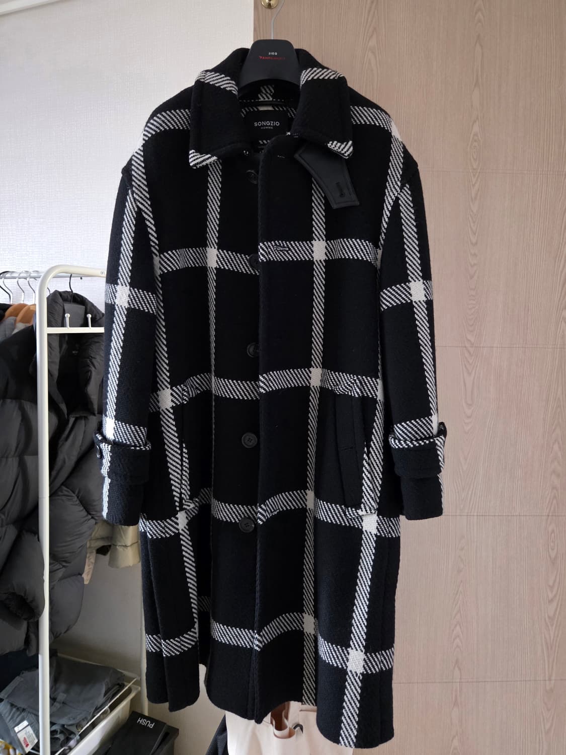 [정품] 송지오옴므 트위드 소재 남성 코트 46 (실측 105~107) 상품이미지1