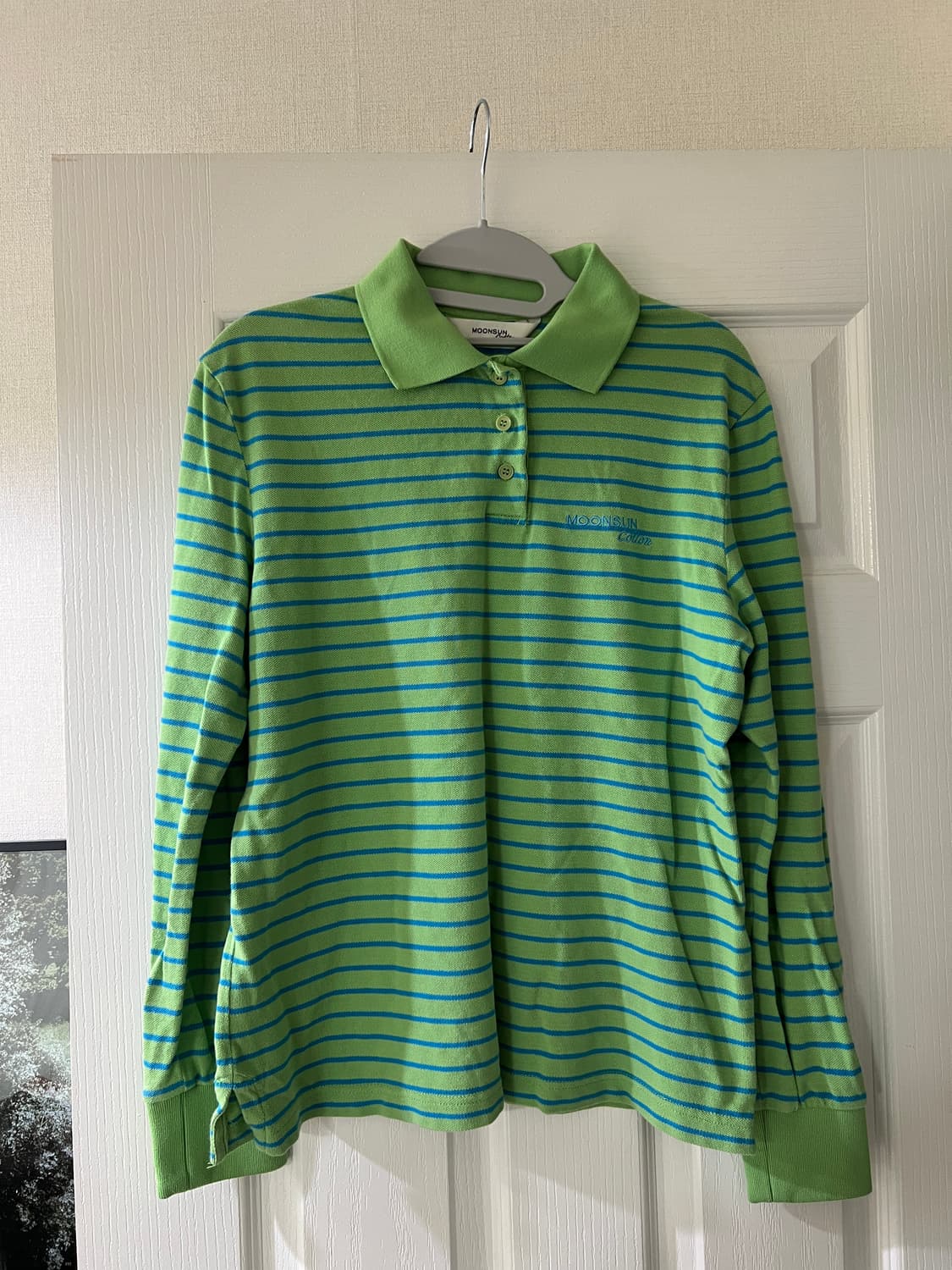 문선 스트라이프 피케 셔츠 애플민트 스몰사이즈 상품이미지1