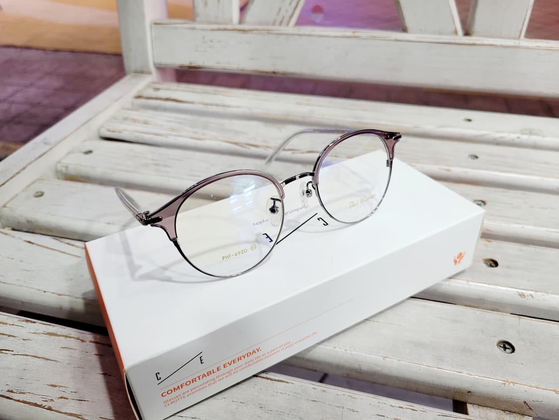 폴휴먼 안경 PHF-492D 투명그레이하금테 안경 상품이미지1