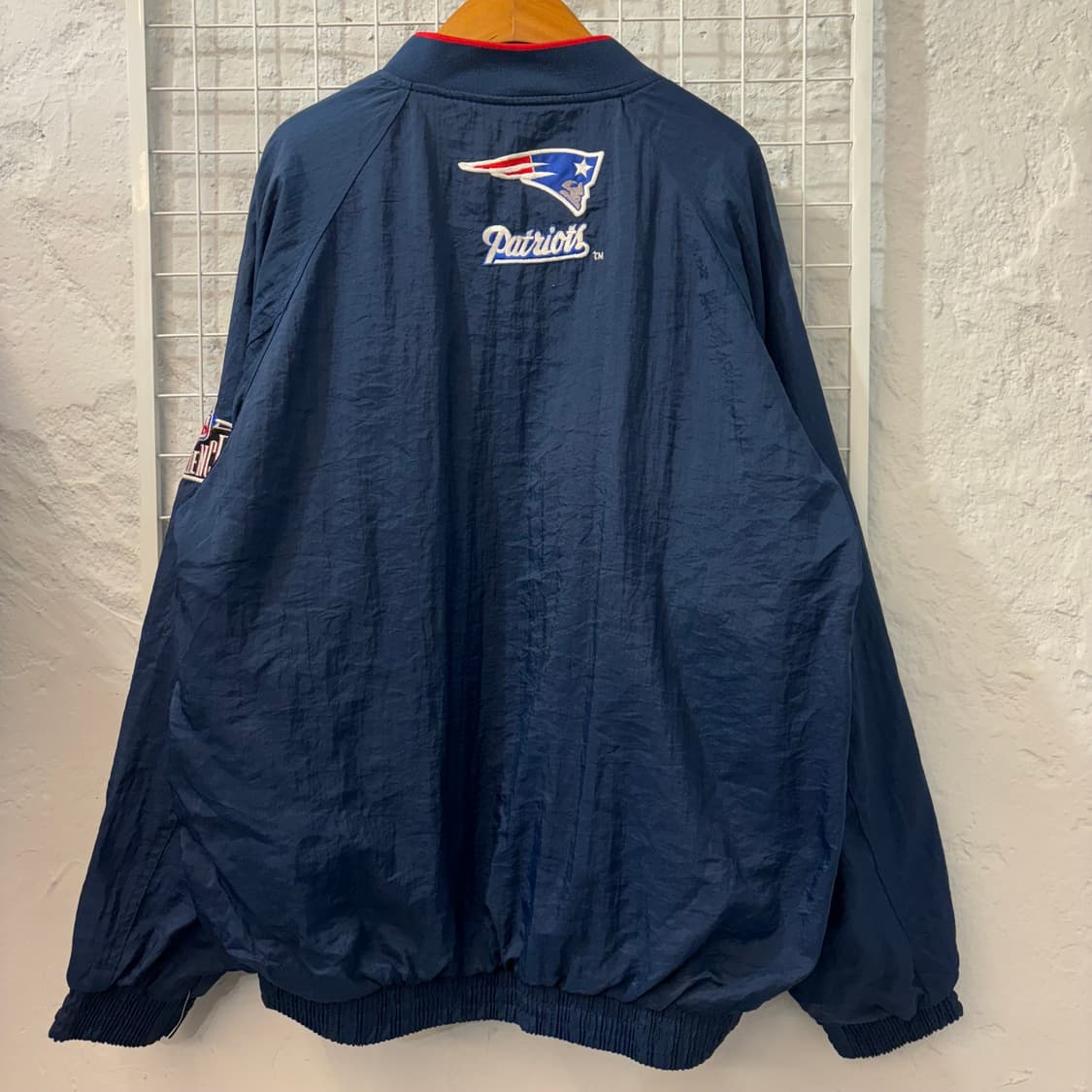 90s 프로 플레이어 올드스쿨 뉴잉글랜드 패트리어츠 웜업 M 상품이미지2