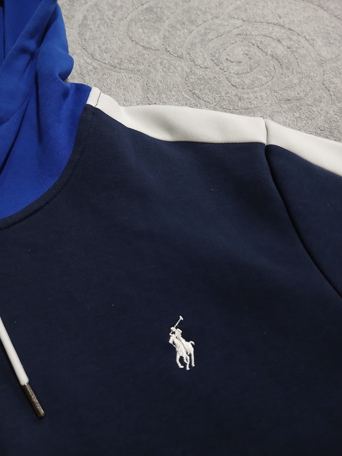 폴로 랄프로렌 네이비 배색 후드집업 L  상품이미지7