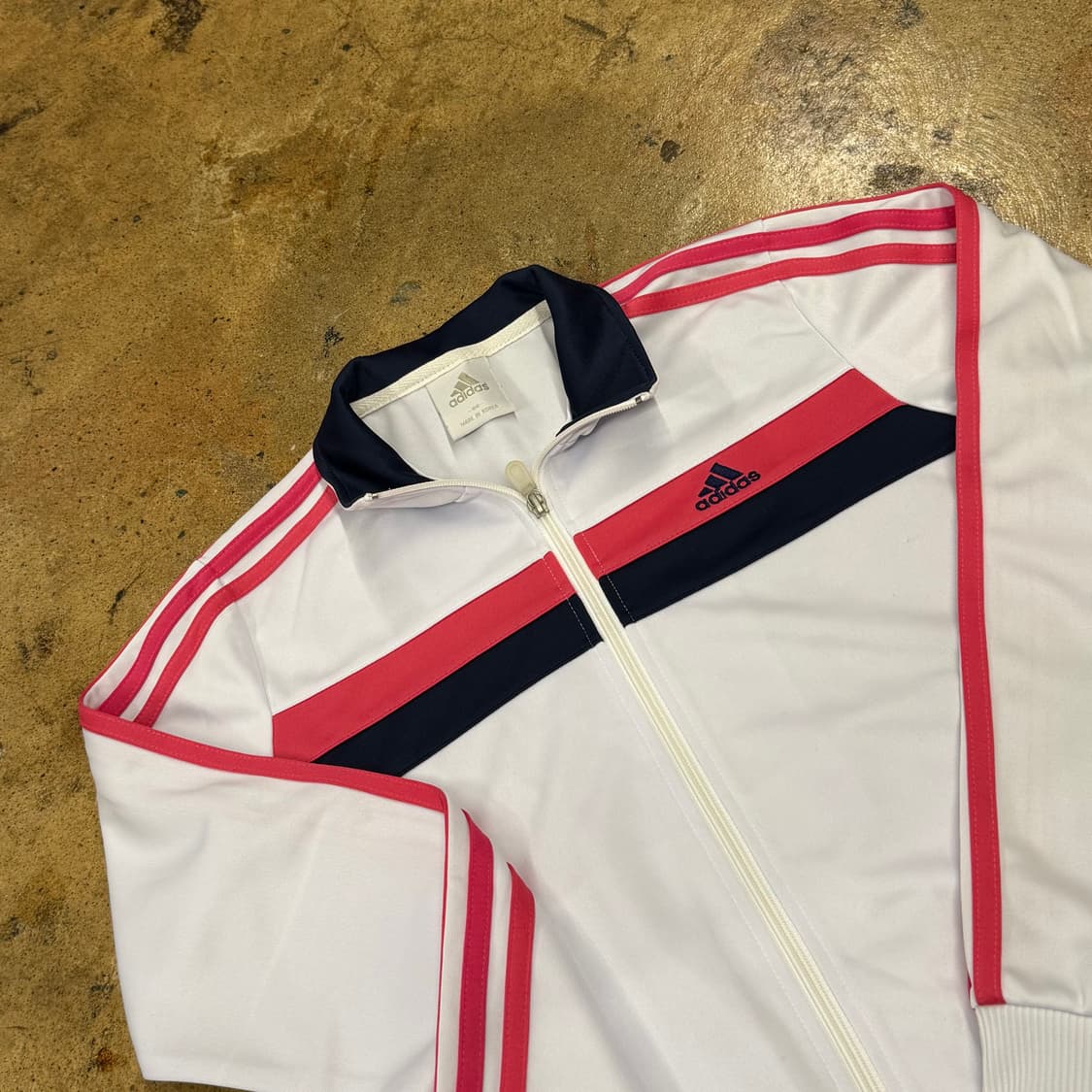 아디다스 흰핑 화이트 핑크 져지 트랙탑 90 상품이미지1