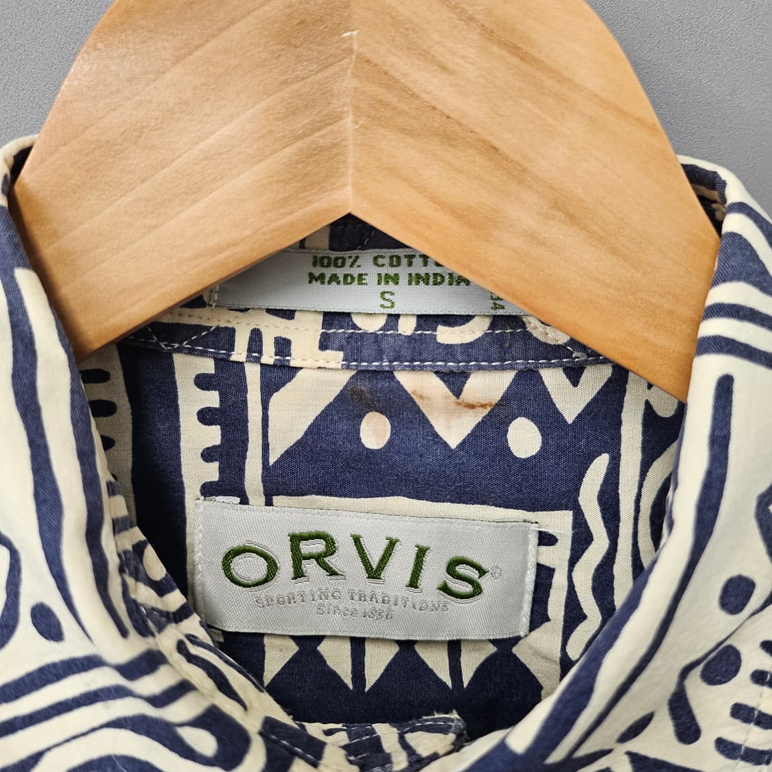 USA ORVIS 패턴 버튼업 반팔 셔츠 상품이미지4