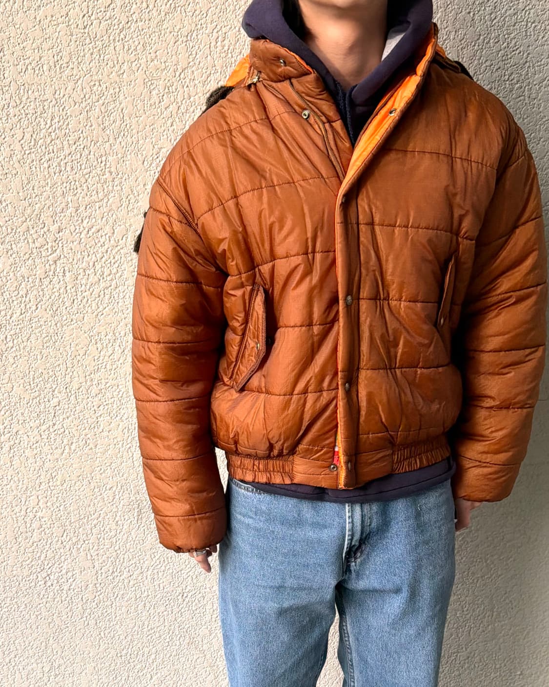 Rifle 빈티지 골드윙 후드 푸퍼 자켓 (made in Italy) 상품이미지3