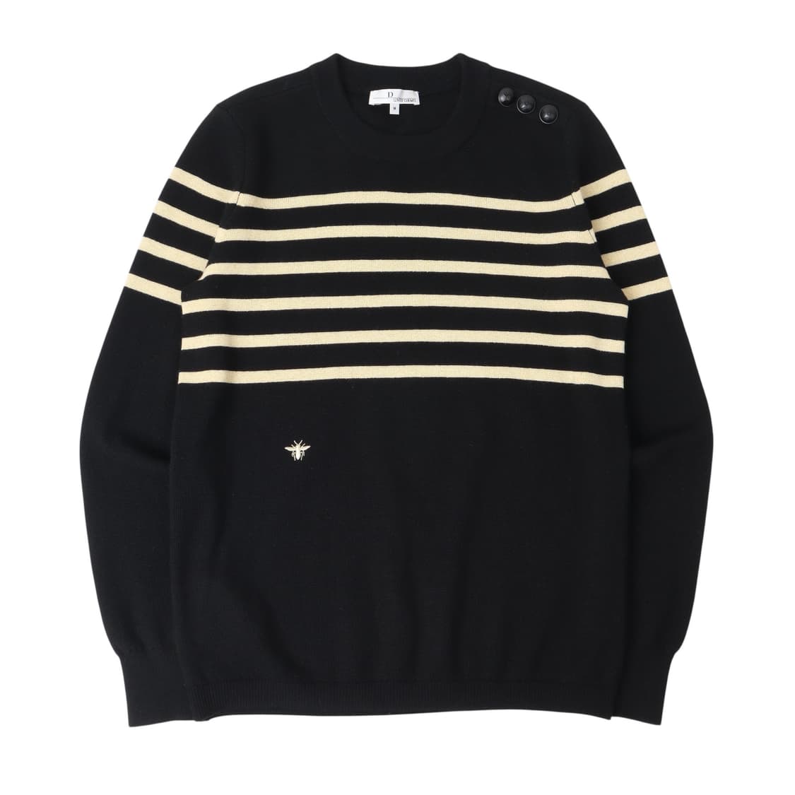 디올 유니폼 비 로고 스냅 스웨터 니트 상품이미지1