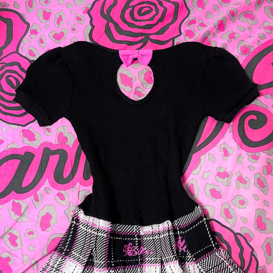 MA*RS마즈 아게하 하트체크 리본 원피스 히메갸루 핀터 대장 상품이미지1