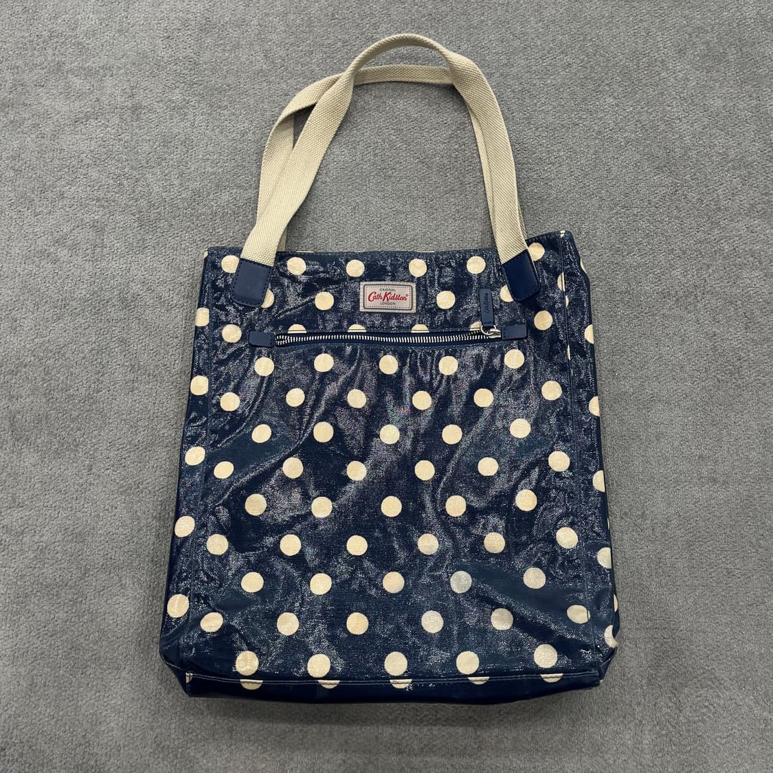 캐스키드슨 네이비 도트 토트백 상품이미지1