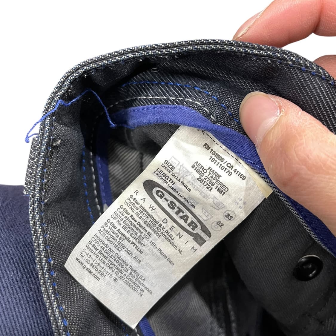 지스타 로우 행크 에어로 테이퍼드 생지 데님 상품이미지7