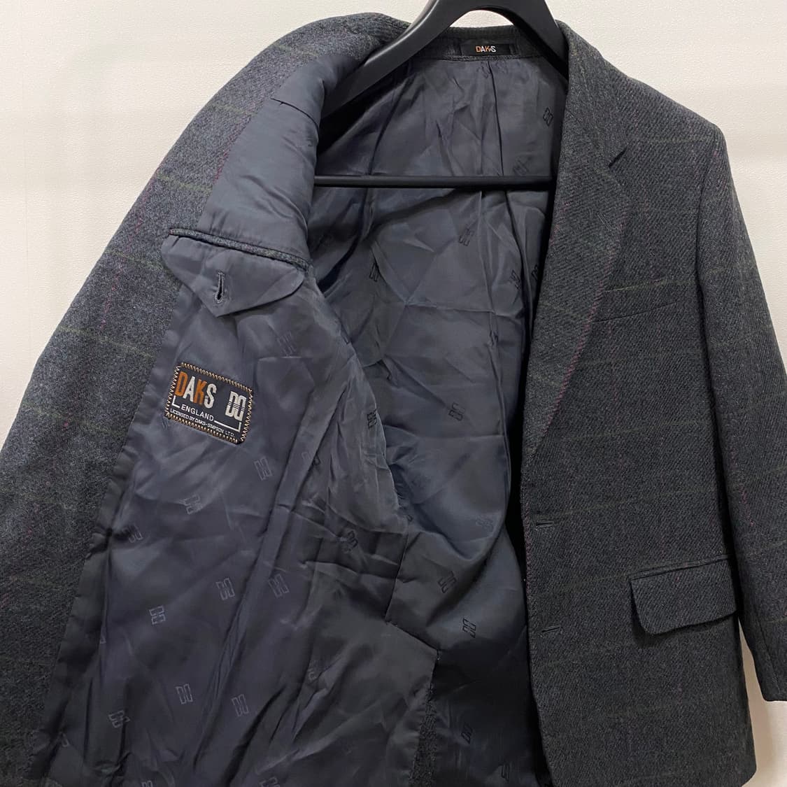 닥스 퓨어울 체크 싱글 블레이저 상품이미지6