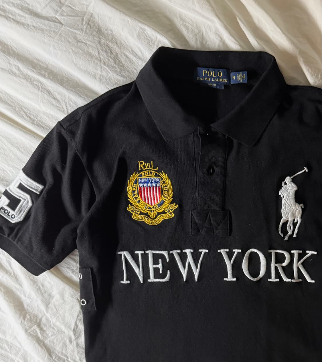 폴로 빅포니 뉴옥 카라 반팔티 블랙 상품이미지1