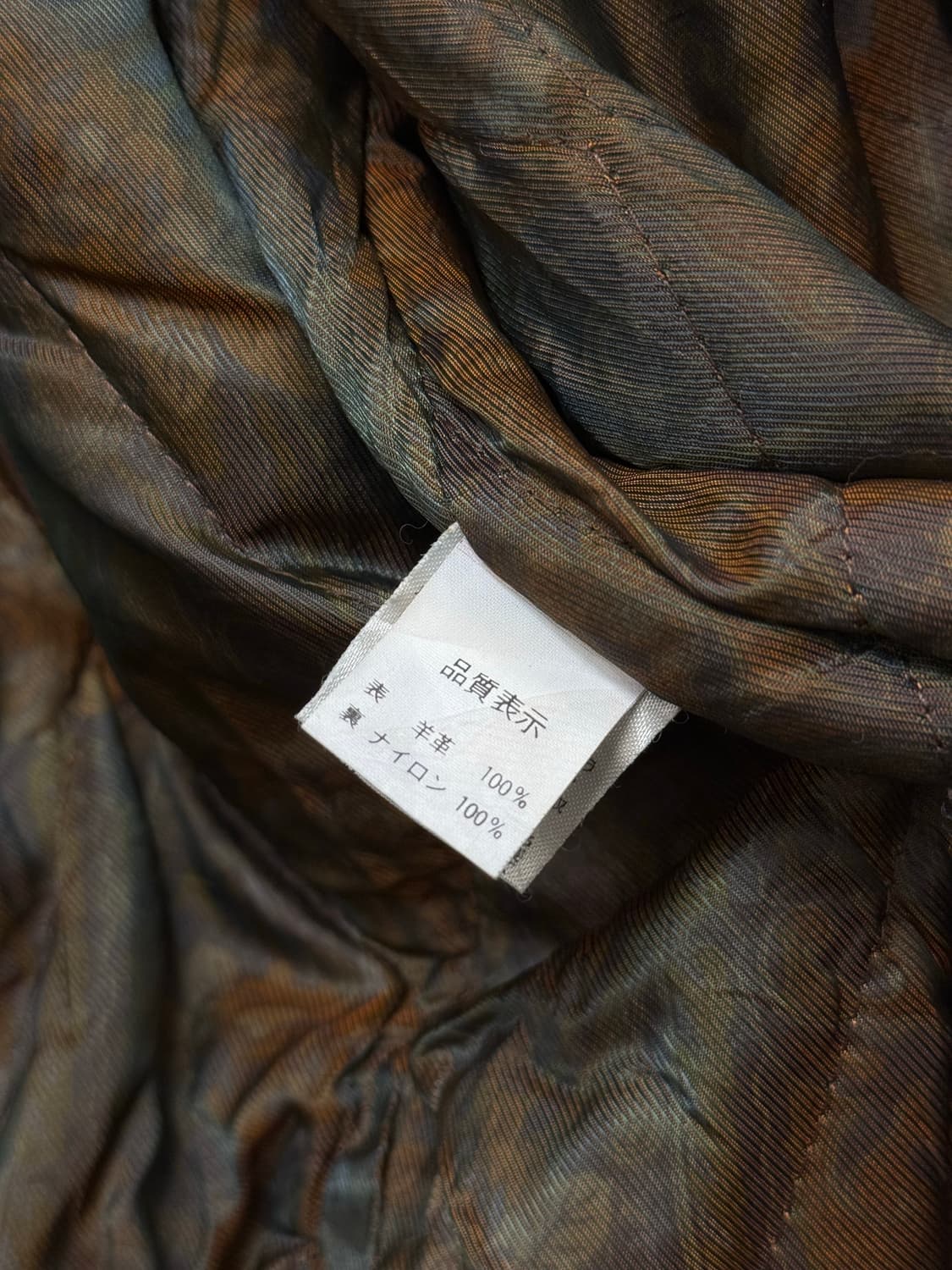 L) Sheepskin Padded Leather Bomber Jacke 상품이미지8