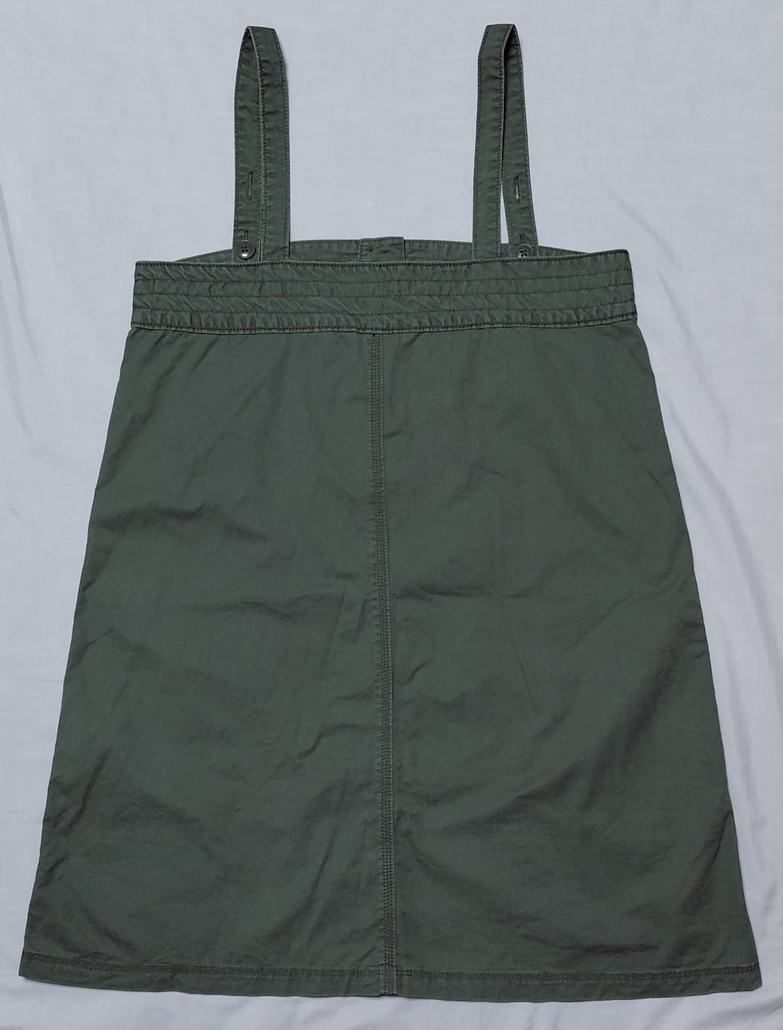 [M] 사브로쿠(SABUROKU) 빈티지 카키 워크웨어 버튼 원피스 상품이미지8